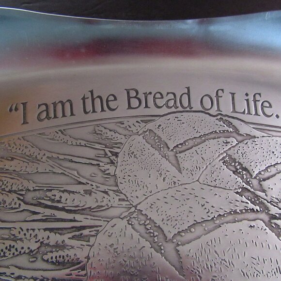 Vintage aluminum platter "I am the Bread of Life" John6:35 - 2003 - Son Corp - Picture 2 of 5